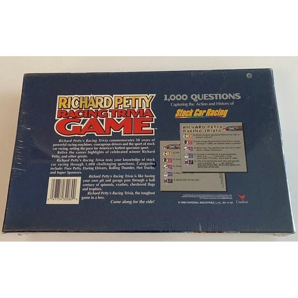 Richard Petty‎ Racing Trivia Game 1998 NASCAR Collectible New In Plastic